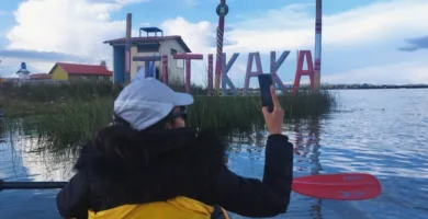 Kayak from Puno to Uros
